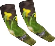 [FHEDVBN] Cute Ducks Arm Sleeves Compression Arm Covers for Men Women Outdoor Sun Sleeves Cooling Sports Sleeve, Black