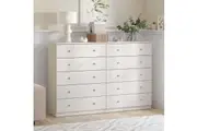 Cosmoliving Harriet 5 Chest Drawers Tallboy 2 Sets Cream Color
