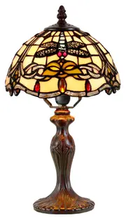 Classical 8" Dragonfly Style Tiffany Mini Table Lamp