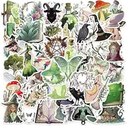 50 Pcs Witchy Aesthetic Stickers, Mystical Forest & Green Apothecary Decals with Moth, Magic Symbols & Occult Designs for Laptops, Water Bottles, Scrapbooks, Journals – for Teens and Adult
