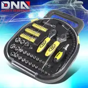 64 PCS PORTABLE FASTENER REMOVE SOCKETS SCREWDRIVER BITS HAND TOOL SET YELLOW
