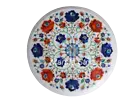 18" Marble Coffee/Side Table Top Multi Color Semi Precious Stones Handmade Work