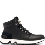 SOREL MAC HILL™ 皮質防水中筒靴 黑色運動風雪靴 MAC HILL™ BLACK BOOTIES MENS