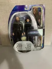 *Rare* Diamond Select Toys Star Trek Nemesis Riker & Troi Figure 2 Pack