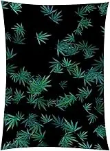 Tapestry, Tapestry Aesthetic Bedroom Decor, Tapestries for Bedroom Home Dorm, Summer Tropical Green Maple Leaf Black