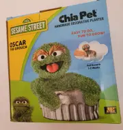 Chia Pet Oscar The Grouch Decorative Planter Comes w/ Seeds & Tray New