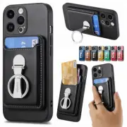 For iPhone 15 14 13 12 11 Pro Max XS XR Case Magsafe Leather Wallet Stand Cover