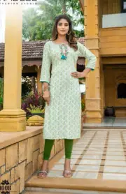 Rayon Printed Designer Kurti – Soft Fabric Ethnic Wear for Women -01