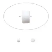Earnut, 100 White Rubber 3x3mm Earwire Safety Sleeve Earring Backs