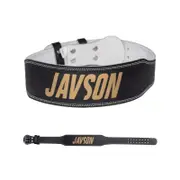 Weightlifting belt Leather Pro lifting Power Exercise Strap by Javson- Black