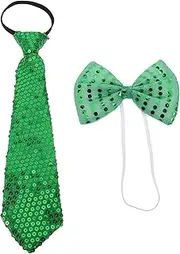 [LIFKOME] Sparkling Glitter Bow Tie Set Large Irish Bow Tie Perfect for Patricks Day Decorations