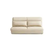 Cream White Removable and Washable Upholstered Folding Lounge Sofa Bed/Foldable Single Sofabed