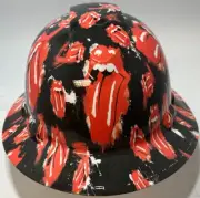 New Full Brim Hard Hat Custom Hydro Dipped KISS LIPS