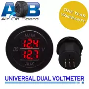 Universal 12-24V Dual Voltmeter LED RED Digital Panel Battery Monitor Voltage...