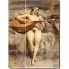 Anders Zorn Nude Painting Ceramic Tile Mural PT10081. 36 x 48 (12) 12x12 tiles
