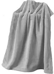 WHAMVOX Cozy Polar Fleece Blanket for Couch Dog Bed Throw Cover (Silvery Grey)