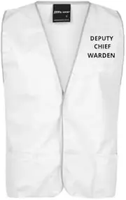 [HolyShirt HI-VIZ] Deputy Chief Warden White Day Vest White