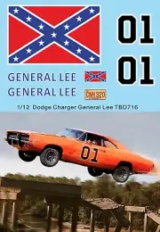 1/12 Decals for General Lee Hazzard Dodge Charger TB Decal TBD716