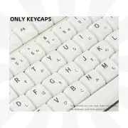 ANYMOB Keycap Keyboard Grey 127 Japanese keys Minimalist Customized Sided Heat Submlimation Switch Fit Bag