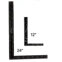 在飛比找蝦皮購物優惠-[德輝五金] MDD 黑角尺12"  24"   L型尺 木