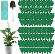 WD&CD 48 Pack Sticky Trap, Dual Sided Gnat Sticky Fly Fruit Fly Trap with Punch Hole, Disposable Insect Catcher Sticky Board for Mosquitoes, Houseplant, Garden, Green