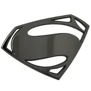 Fan Emblems Dawn Of Justice Superman 3D Black Chrome Car Badge - 9672-053