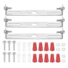 3 Set 105mm (4.1") Universal Light Fixture Mounting Bracket Kit with Screw