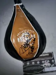 MANNY PACQUIAO SIGNED BOXING SPEED BAG COA Genuine TEAM PACQUIAO PRIVATE SIGNING