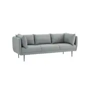 Modern Furniture SUPRA 3 Seater Sofa - Pale Silver