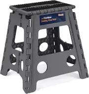 16" Folding Step Stool for Adults and Kids Holds up to 300 Lbs,Non-Slip Foldi...