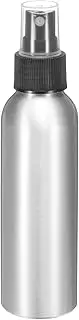 uxcell Aluminum Fine Mist Spray Bottles 120ml/4oz Metal Small Liquid Alcohol Refillable Travel Container with Black Plastic Nozzle Cap for Perfume Skincare Cosmetic Storage Bottle