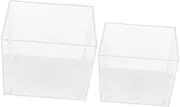 ifundom 2pcs Betta Fish Tank: Small Betta Fish Tank Kit - Rimless Aquarium for Goldfish Or Turtles - Compact Design for Tabletop Use