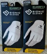 2 PACK / Bionic RelaxGrip 2.0 Men's Golf Gloves Durable Black Palm 2-3 Day Ship