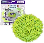 White Magic Microfinger Mop Head – Effortless Spin Dry, Chemical-Free & Machine Washable, Perfect for Floor Cleaning, Dusting, Cars & Boats, Dia 20cm