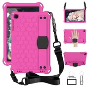 Hive SamSung Tab A 10.1 T510/T515(2019) Tablet Case Durable Stand Cover With Shoulder Strap-RoseBlack