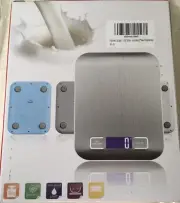 Digital Kitchen Scale Silver 5000g/1g. Battery Operated (Included 2AAA) BNIB