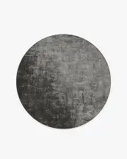 185' Round | Machine Washable Runner Rug | Kid & Pet Friendly | Indoor Rug | Impasto Greyscale Tufted Rug | Ruggable