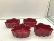 Celebrate It Ceramic 4.5in Red Leaf Ramekin Set of 4 CC01B62010