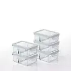 Glasslock Containers Food Storage BPA Free Plastic Lids Microwave 5 Piece