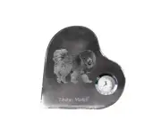 Tibetan Mastiff heart-shaped clock with a dog Art-Dog