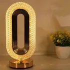 3 Color Crystal LED Table Lamp Portable Bedside Light Desk Lamp Dining Room