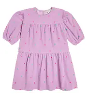 [Stella McCartney Kids] Stella McCartney Kids Embroidered corduroy dress Y 2 purple