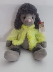 Russ Berrie Brigette The Poodle Plush Yellow Jacket 15" NWT!!!