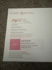 Clarisonic Mia 2 Sonic Facial Skin Cleansing Brush System Pink w/ Cleanser NIB