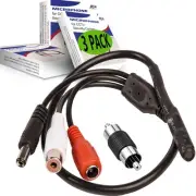 Outdoor Indor CCTV Microphone Security Tiny Surveillance RCA Audio for DVR wi...