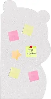 Felt Bulletin Board - Bear-Shaped Push Pin Panels Felt Wall Tiles | Aesthetic Wall Bulletin Panel Photo Display Decor for Pictures Cards Decorations