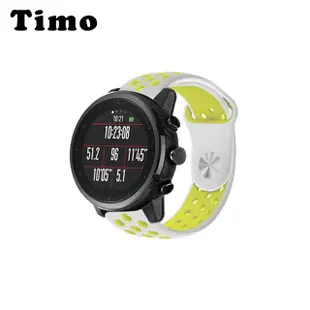 【TIMO】華米 Amazfit GTR 4 撞色運動風矽膠洞洞錶帶 GTR 3 Pro / 3 GTR2/2e(錶帶寬度22mm)