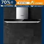 900mm Range Hood 90cm Rangehood Glass Stainless Steel Kitchen Ventilation SR-BK