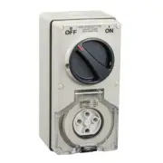 Clipsal 56 Series Round 4 Pin 20A Switched Socket Interlock with Micro Switch