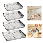 Baking Sheet with Rack with Wire Rack Steel Bakeware Buffet Baking Sheet Pan